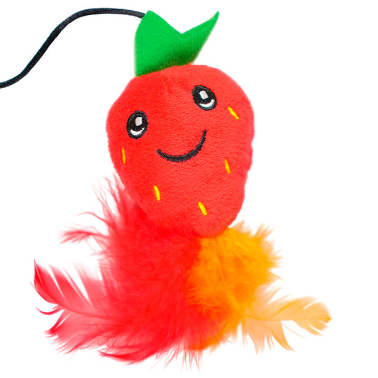 Strawberry Cat Teaser Toy