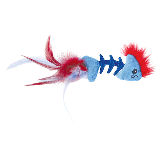 Blue Fishbone Catnip Toy